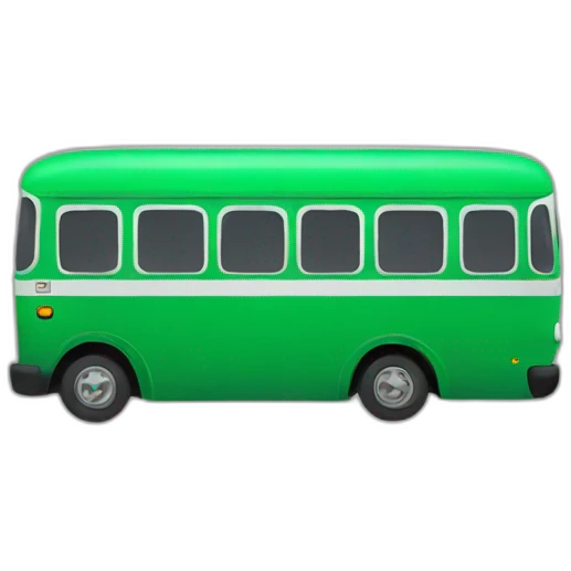 Green bus emoji