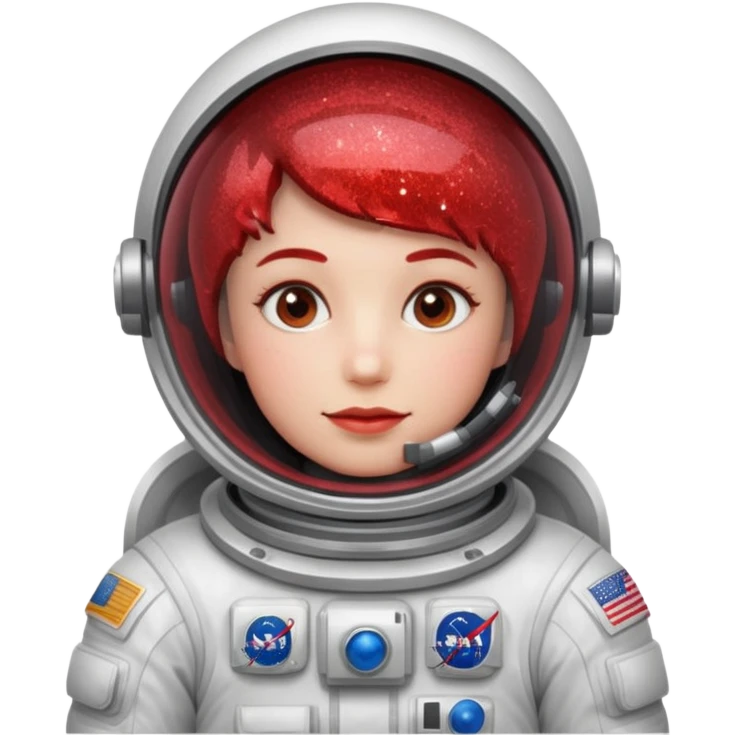 red glitter astronaut emoji