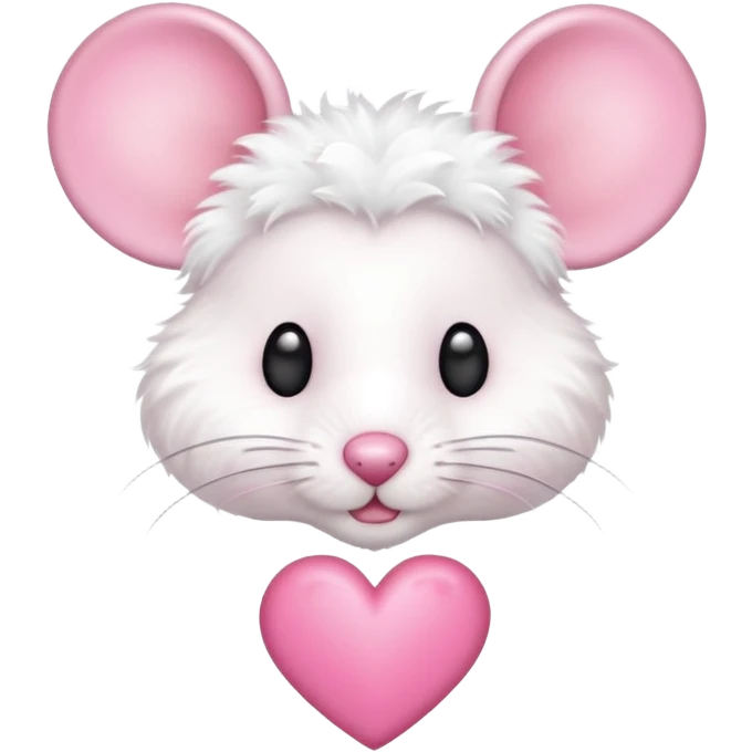 Mouse with hearts emoji