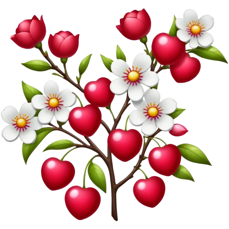 Crear cerezas y flores emoji