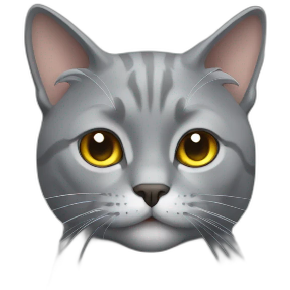 judging-grey-cat emoji