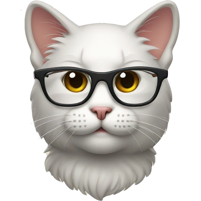 Cat whith glasses  emoji
