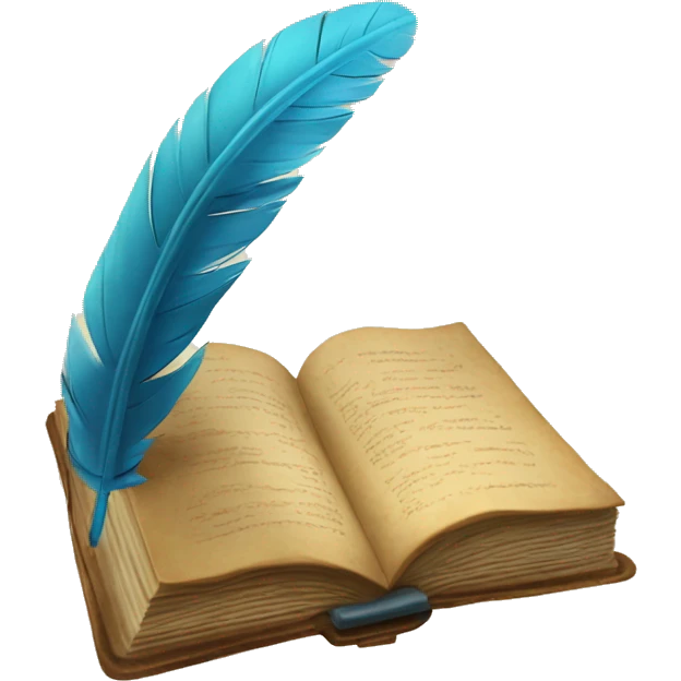 Libro Con pluma antigua  emoji