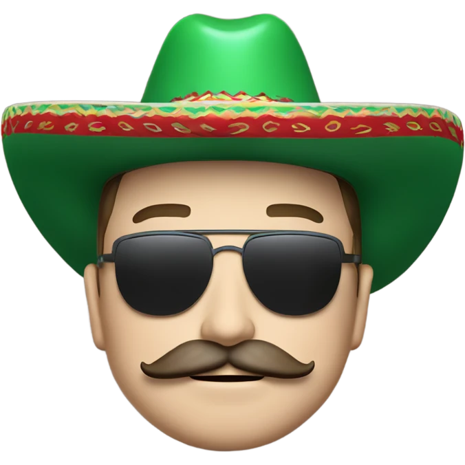  Elon musk eloncho with big mustache and black sombrero mexican hat and Tesla logo red green white Mexican shirt Tesla symbol token emoji