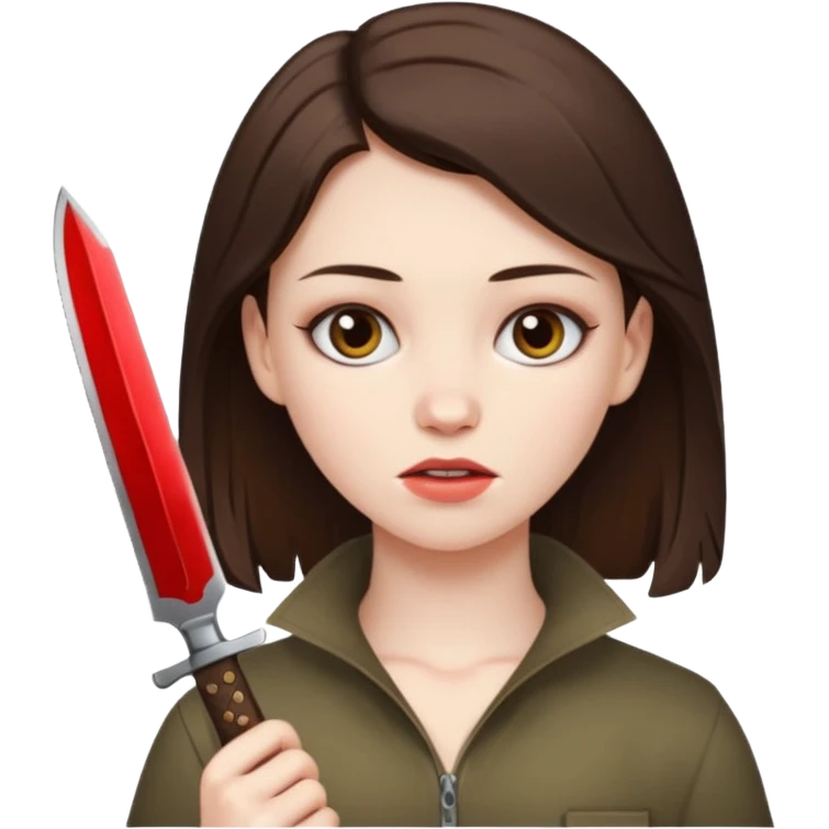 girl with a knife to the neck emoji