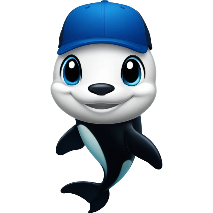 An orca whale wearing a Vancouver Canucks hat emoji