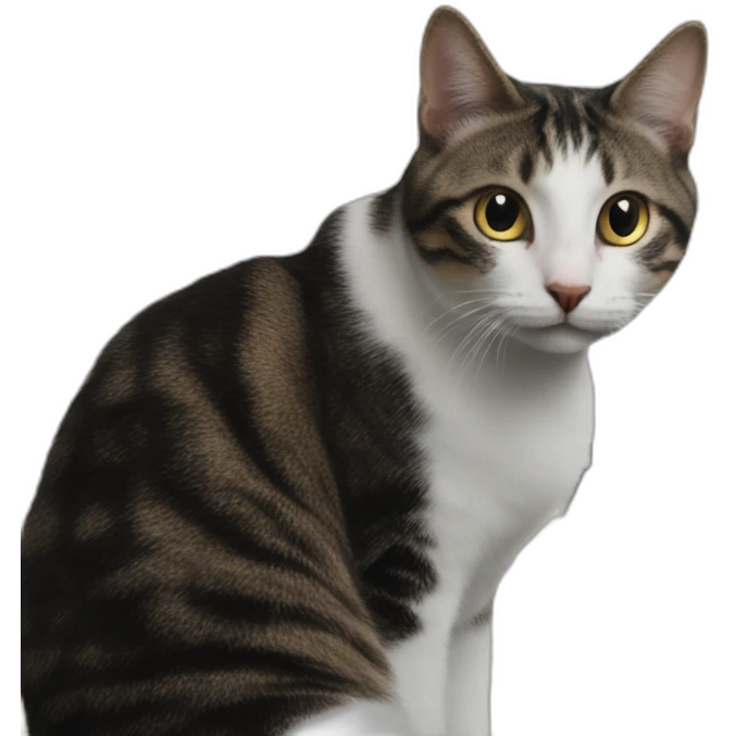 fuzzy cat in blurry background emoji