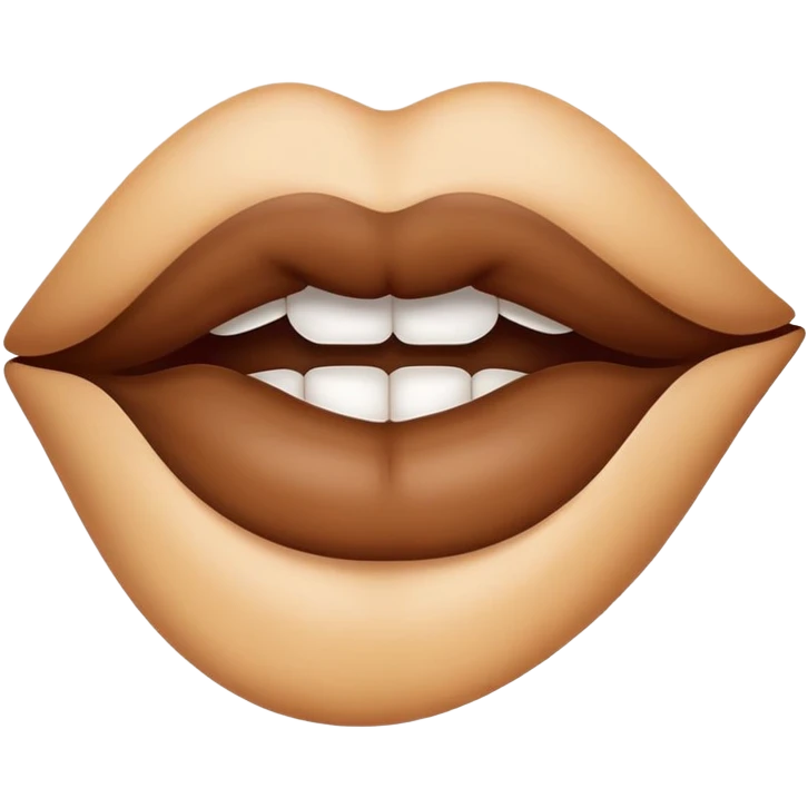 Lips brown emoji