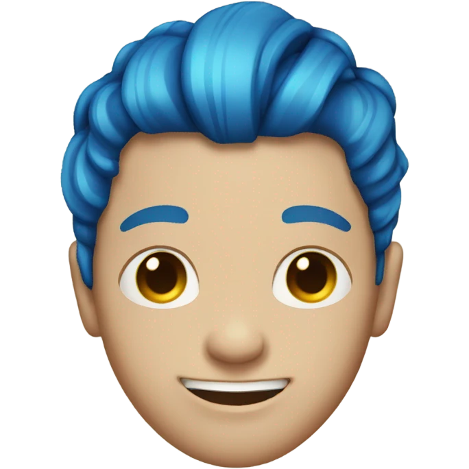guy with blue pigtails emoji