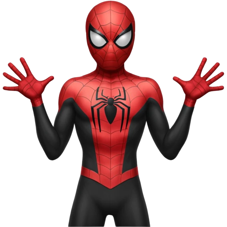 Spiderman simbionte con el texto ha ha emoji