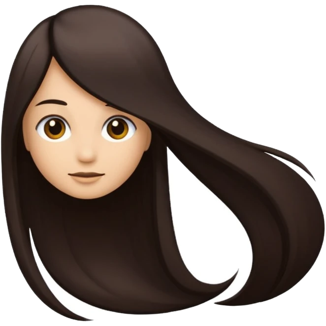 cabelo liso emoji