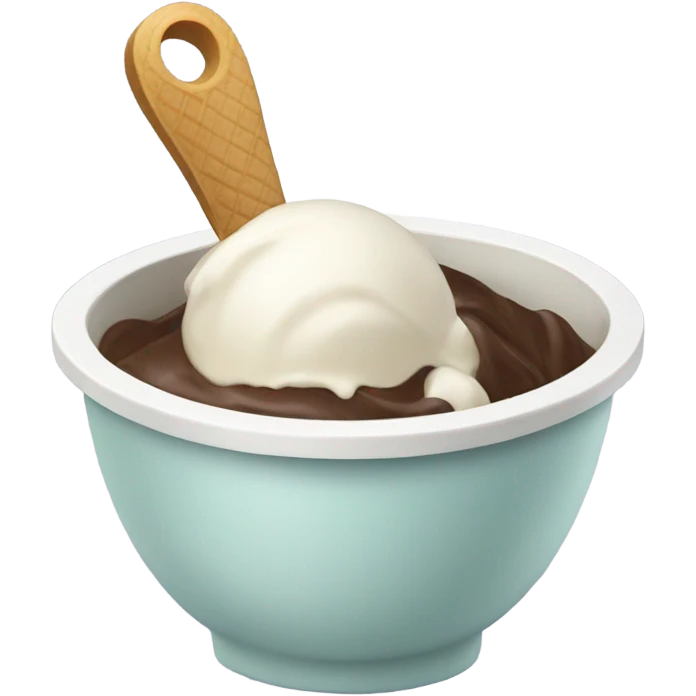 Ice cream with a spoon emoji