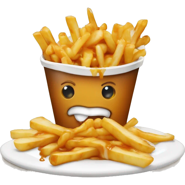 Poutine mange du poutine  emoji