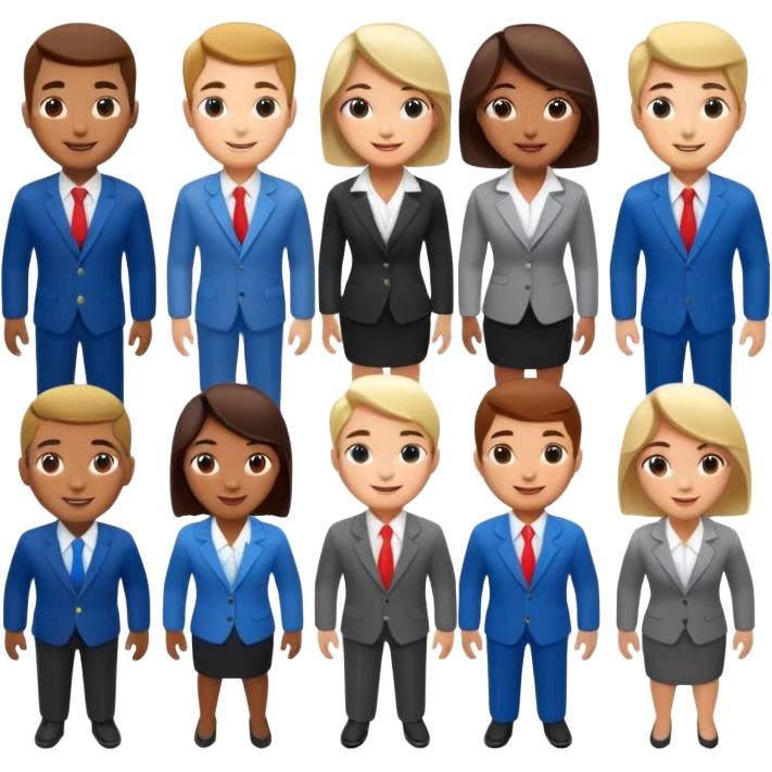 isometric people dressed as realtors emoji