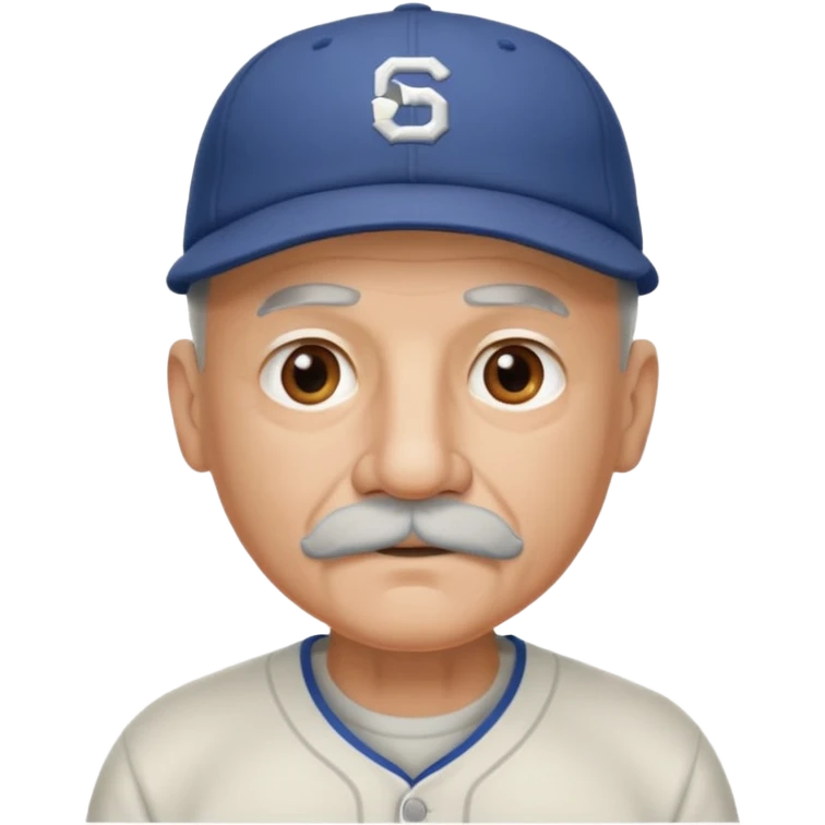 viejo pelon bigote gorra beisbol N emoji
