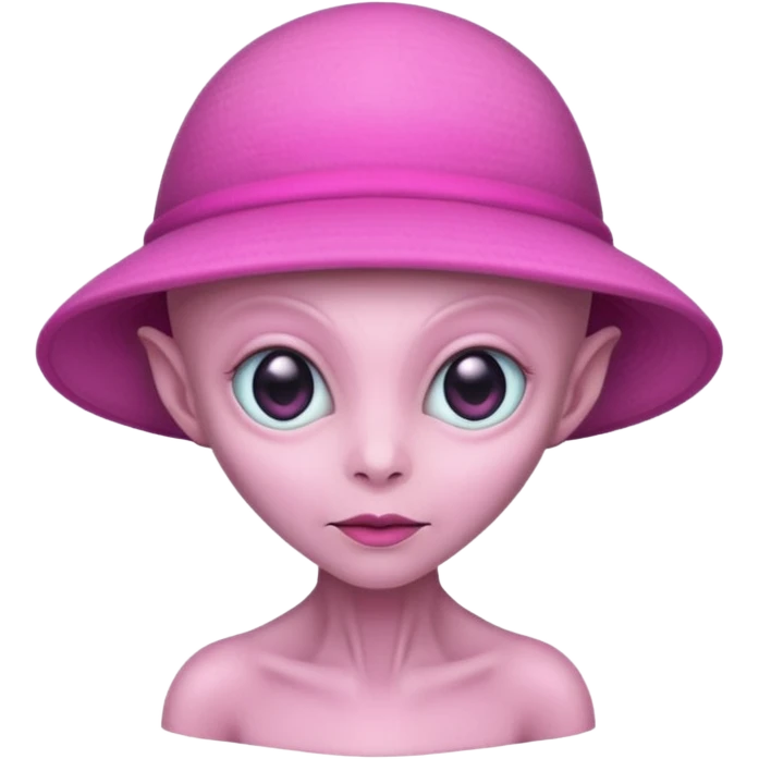 allien with pink hat emoji