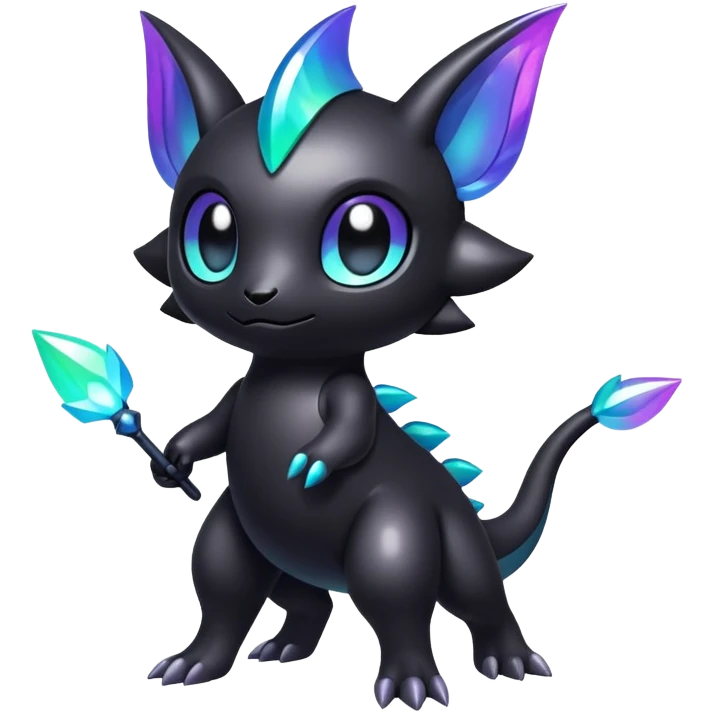  Iridescent black dark fakemon-creature  emoji
