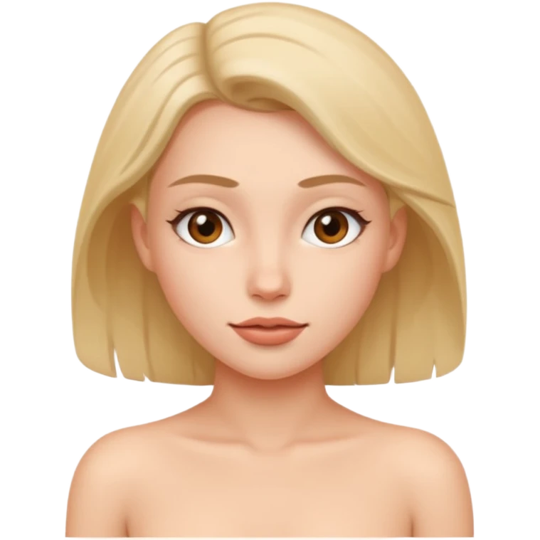 Naked women with boobs no clothes emoji