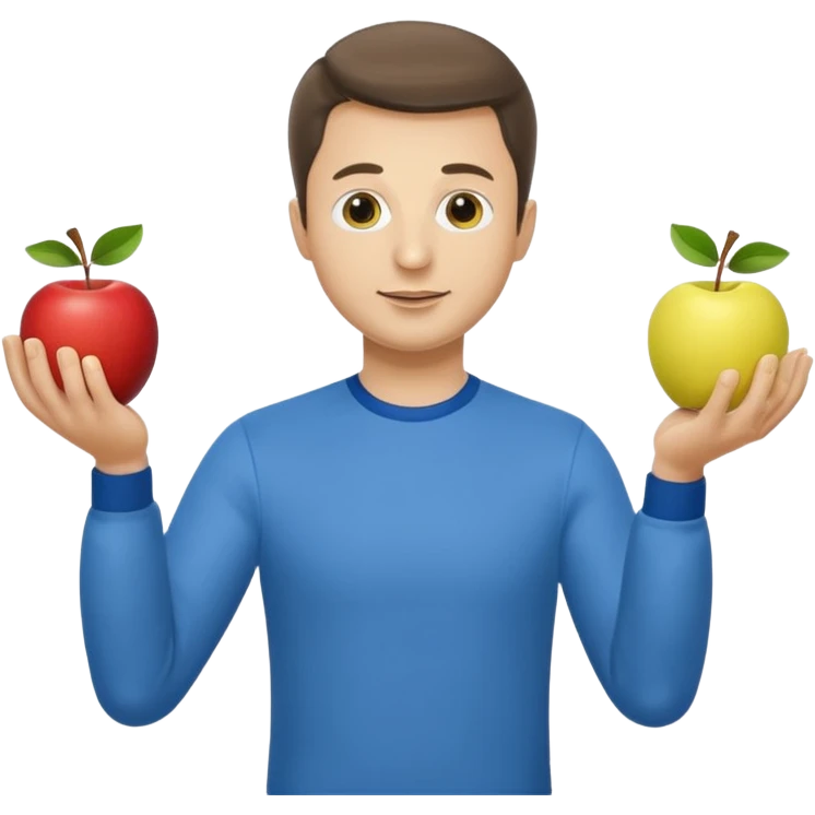 zelensky juggling two apple blue and yellow emoji