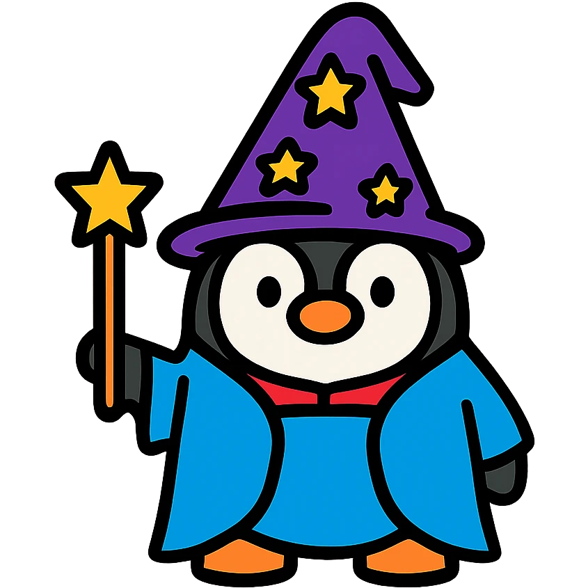 Penguin Wizard emoji