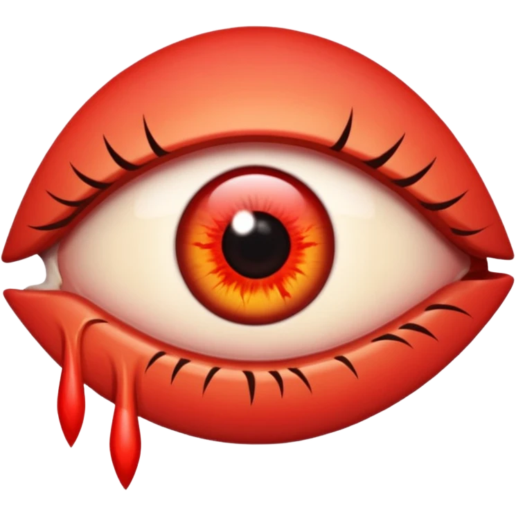 Angry Only single eye no flesh emoji