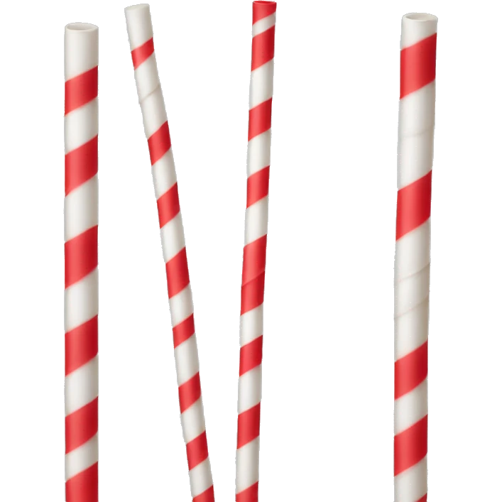 white and red straw emoji