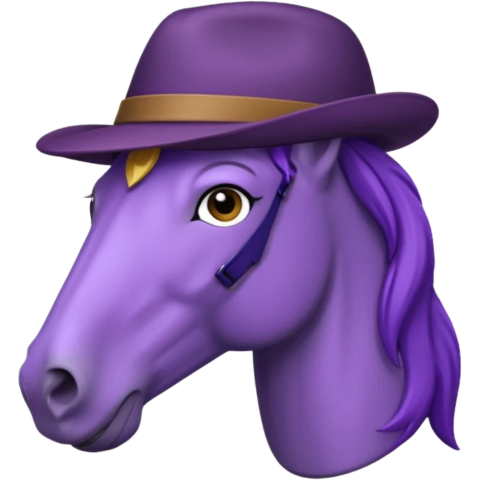 purple horse with hat emoji