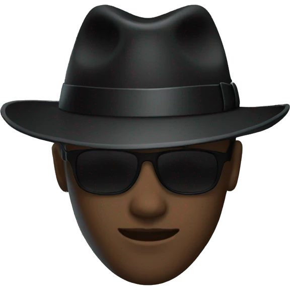 black fedora hat emoji