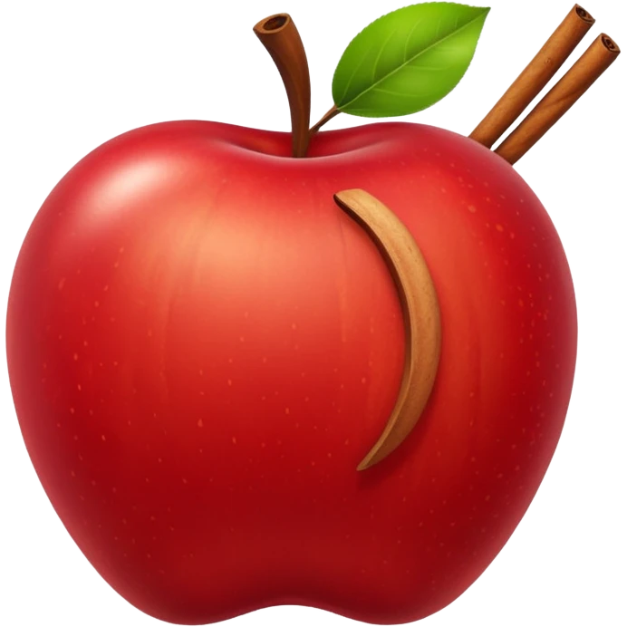Apple that is a cinnamon stick  emoji