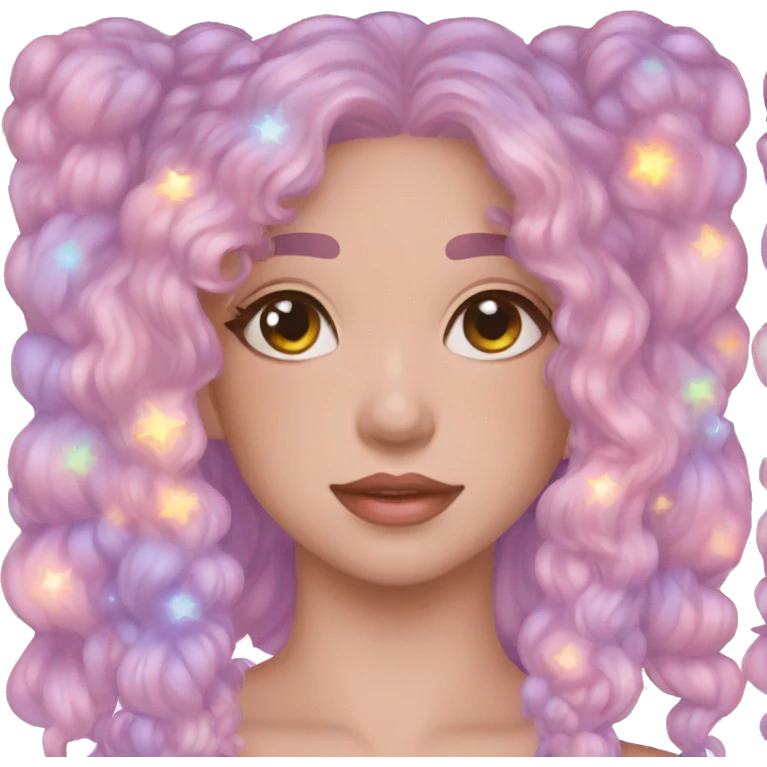 Dreamy pretty shiny colorful girl aesthetic emoji