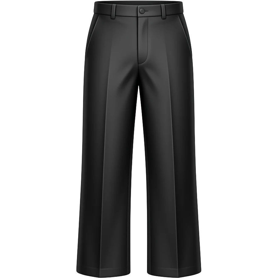 mens long tailored high rise dress pants wide leg emoji