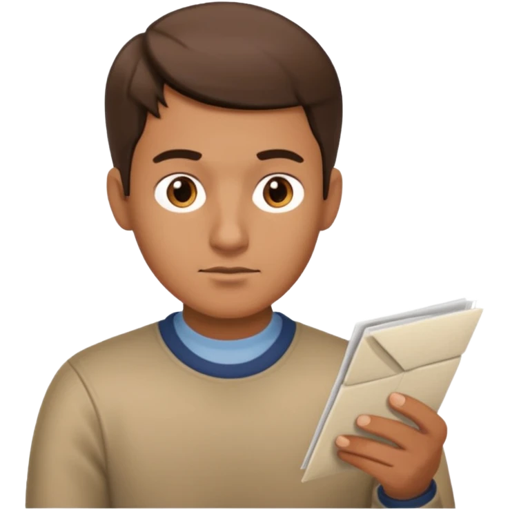 read mailpaper with no rection man emoji
