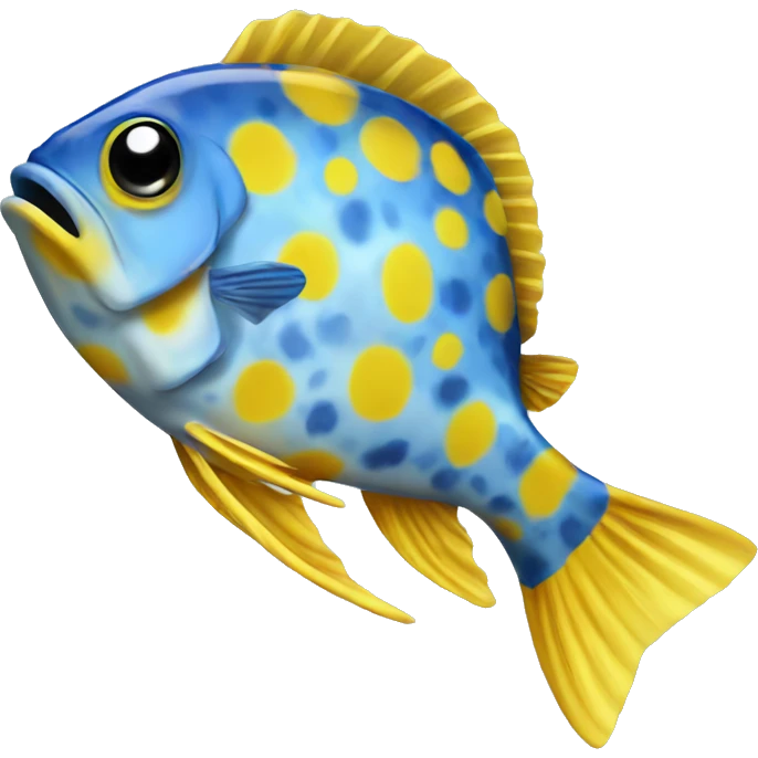 yellow spotted fish emoji