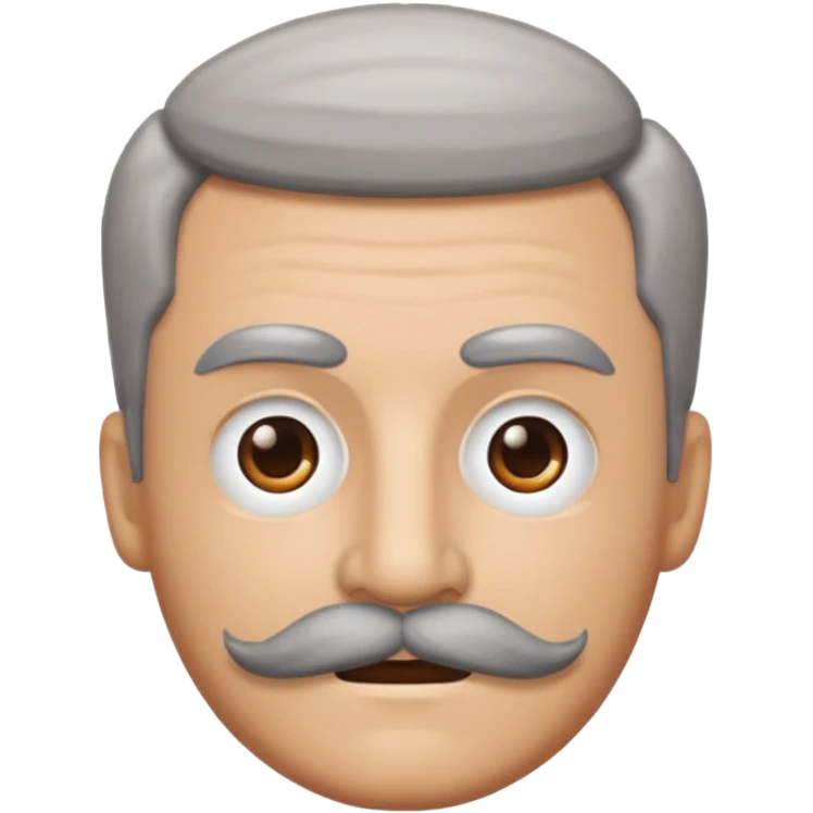 The  🥸 emoji but with gray eyebrows and mustache emoji