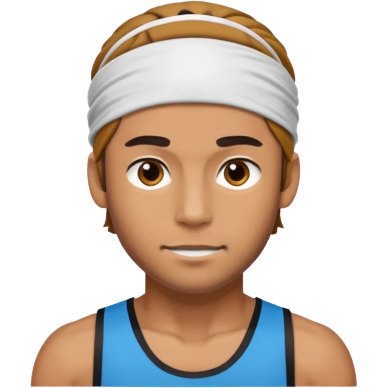 Male Athlete wear headband emoji