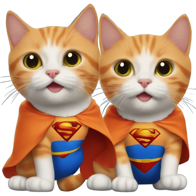 orange cat as superman emoji