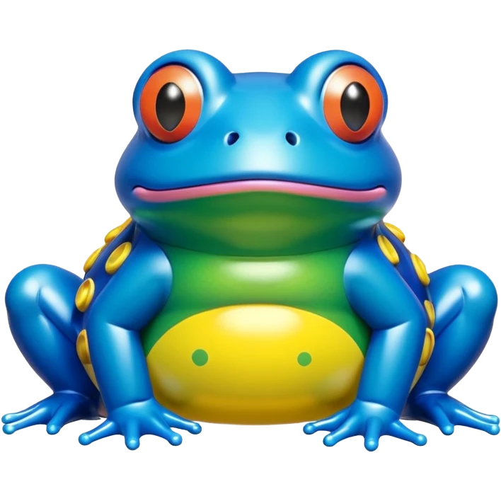   jeff koons style inflatable SPAM bufo frog sculpture  emoji