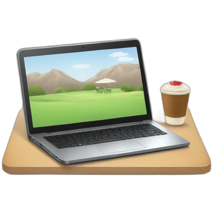 Cafe laptop emoji