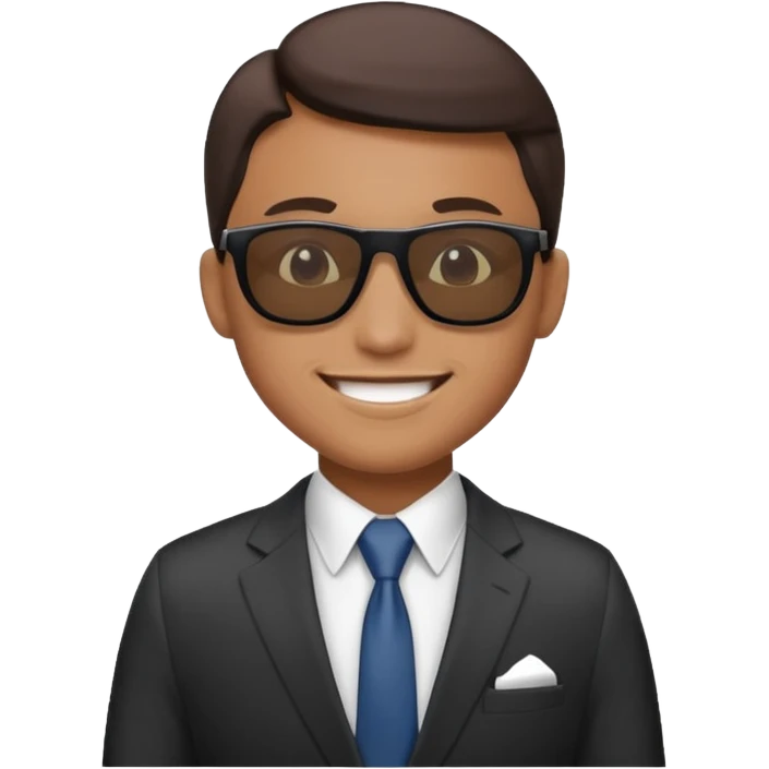 Office worker in a suit and wearing sunglasses emoji