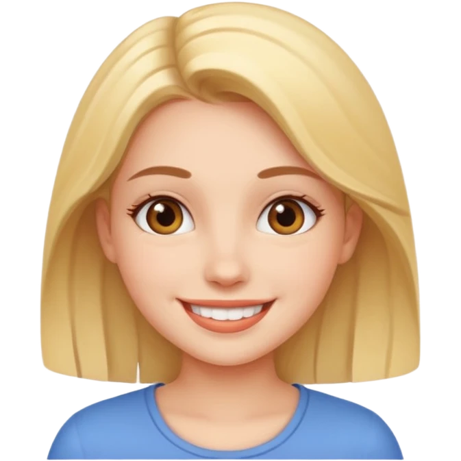 Beautiful girl smile  emoji