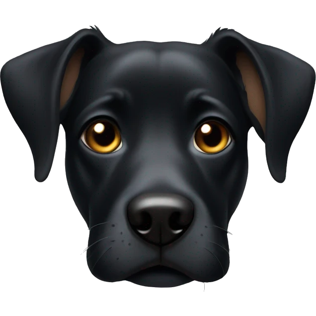 Black dog laying down emoji