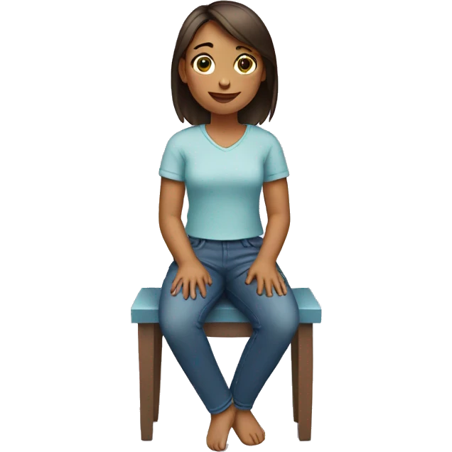 girl sitting  emoji