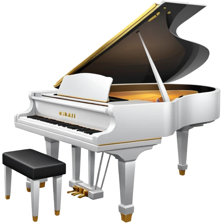 futuristic white grand piano emoji