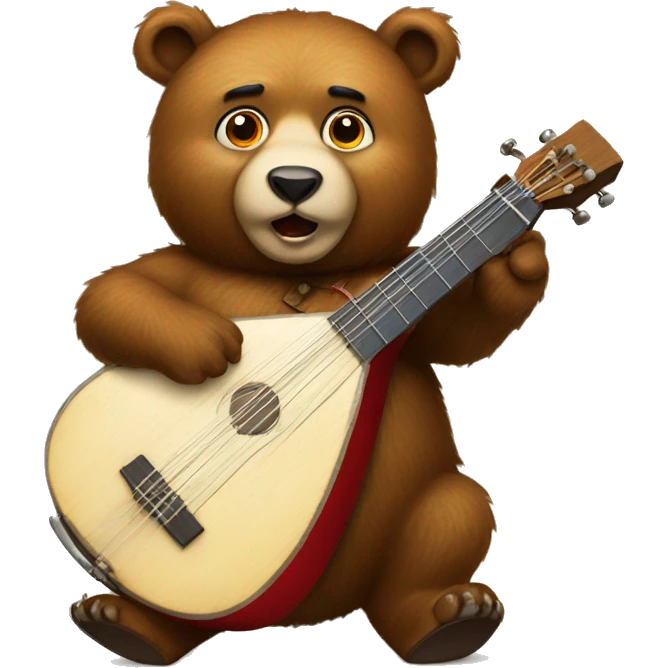Russian bear balalaika emoji