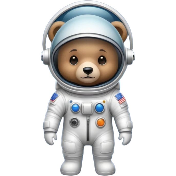 Generate a full set of emojis "A bear cub in a spacesuit" emoji