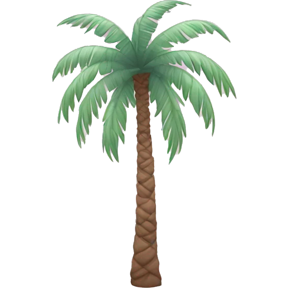 Pastel pink round palm tree emoji