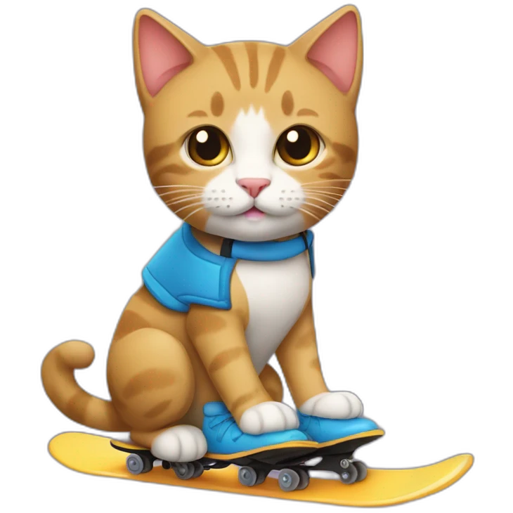 gato con patineta emoji