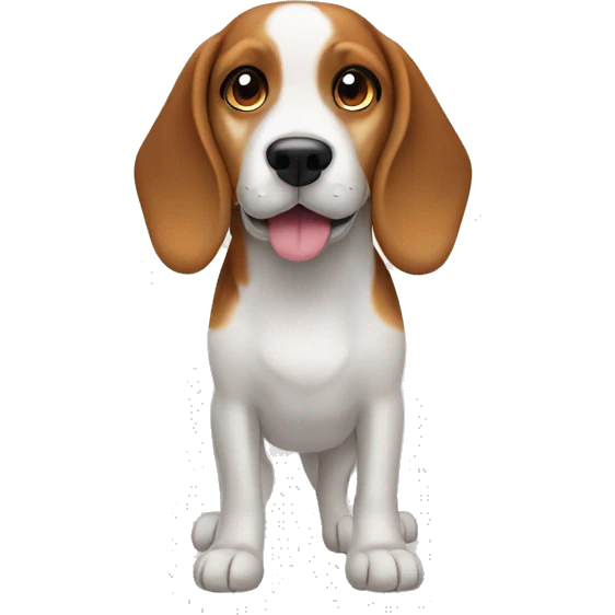 Beagle with brown eyes emoji
