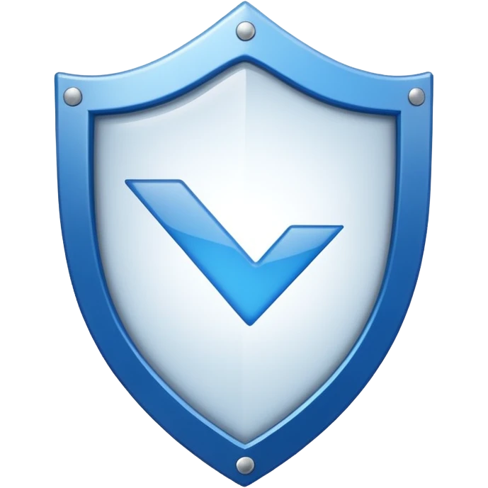 blue check mark inside a shield emoji