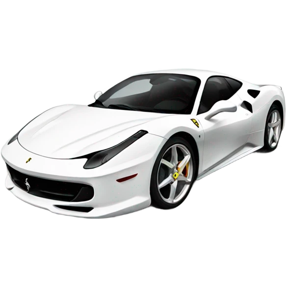 white Ferrari  emoji